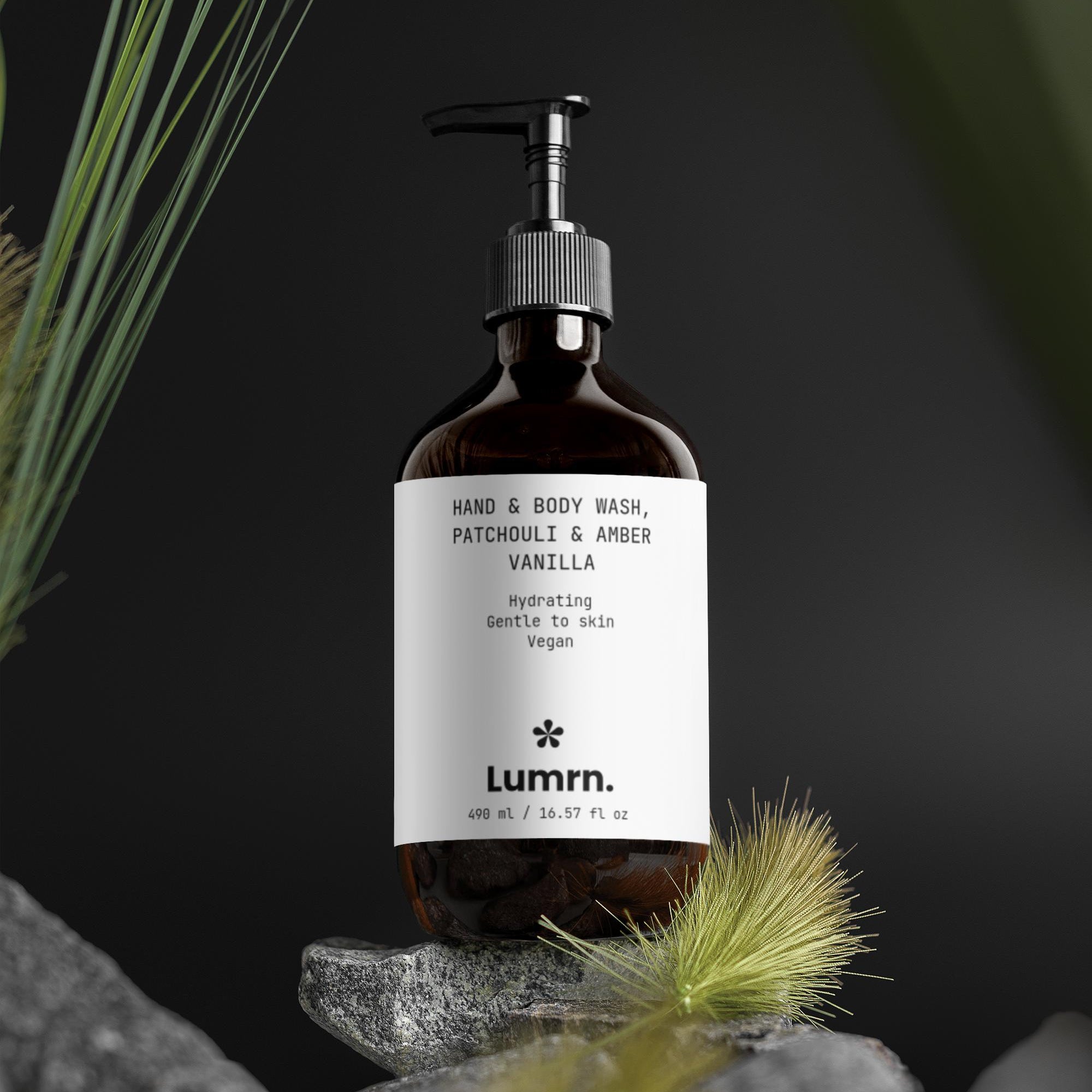 Lumrn.™ Hand & Body Wash, Patchouli & Amber Vanilla